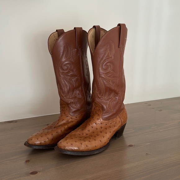 Other - Genuine Ostrich mens cowboy boots.